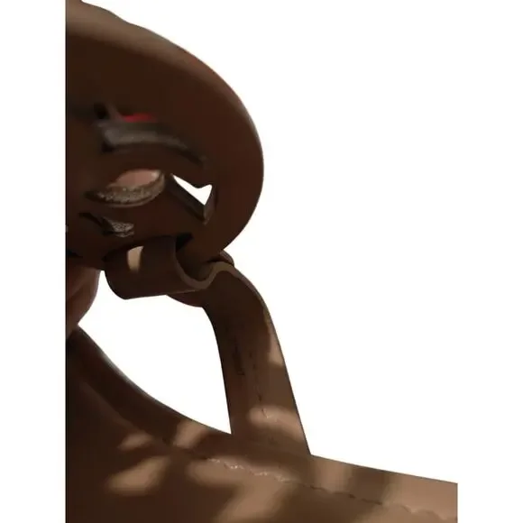 Tory Burch Miller Leather Thong Flip Flop Women Sandal Vintage Large Logo Sz 9.5 - Picture 6 of 6